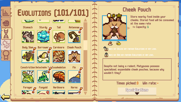 Everything is Crab: The Animal Evolution Roguelite: imagem 5 de 8